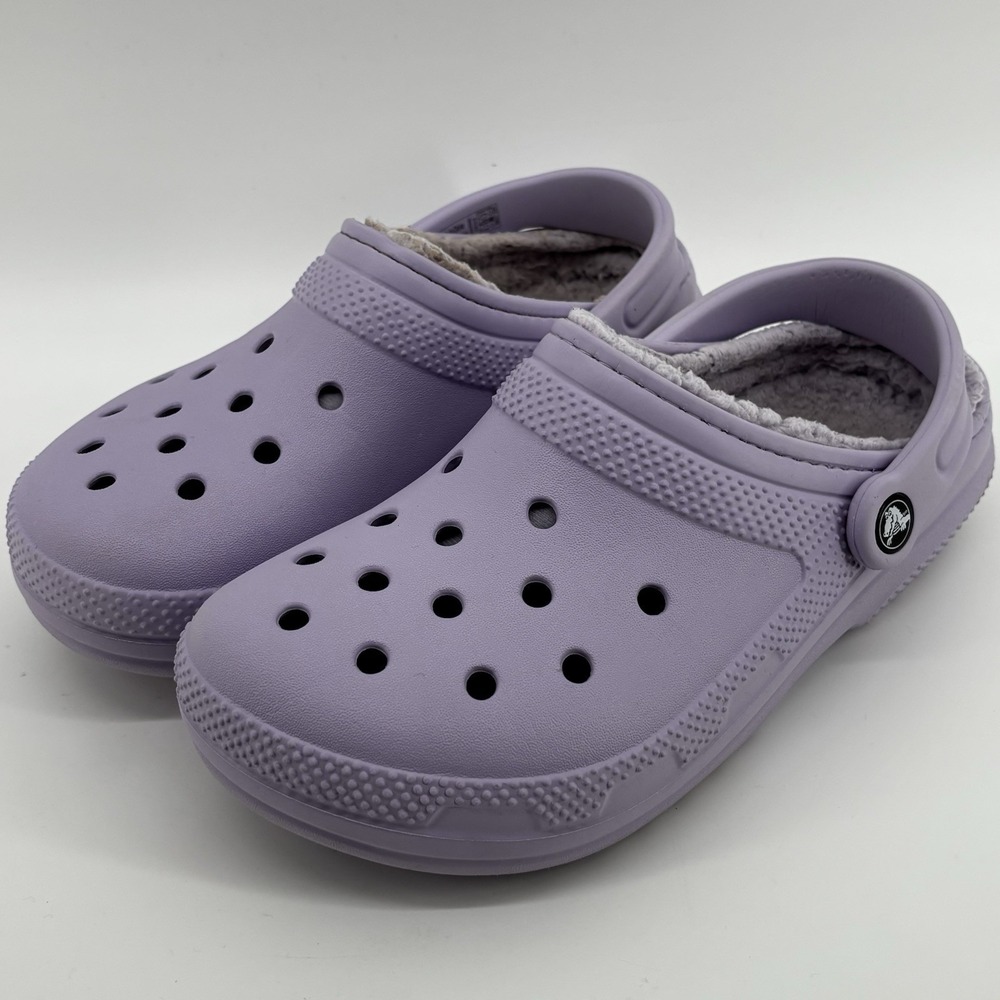 Crocs Unisex Classic Lined Clogs - Lavender Unisex Sz M6/W8 Purple Slip On